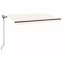 vidaXL Markise Automatisch Einziehbar 450x300 cm Creme