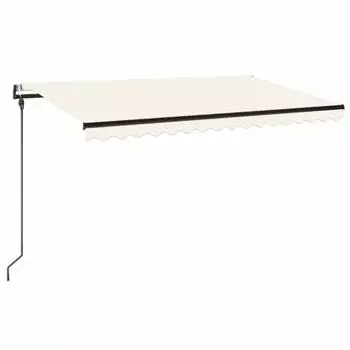 vidaXL Markise Automatisch Einziehbar 450x300 cm Creme (3069127)