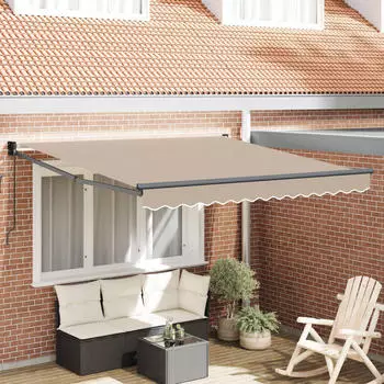 vidaXL Markise Beige 3 x 2,5 m Polyester und Metall (3330061)