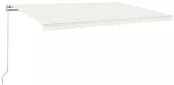 vidaXL Markise Manuell Einziehbar 500x350 cm Creme (3069017)