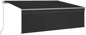 vidaXL Markise Manuell Einziehbar mit Rollo & LED 4x3 m Anthrazit (3069424)