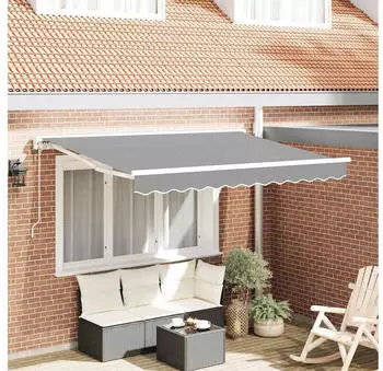 vidaXL Markisenrahmen Wei&szlig; 2,5x2m Metall