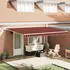 vidaXL Einziehbare Markise Orange und Braun 450 x 300 cm (3330878)