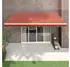vidaXL Elektrische Markise mit Kurbel Orange und Braun 4,5x3 m (3154494)