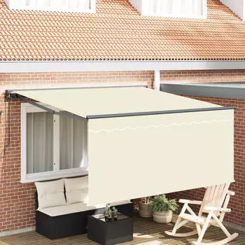 vidaXL Einziehbare Markise Creme 350x250cm Polyester/Aluminium (3330209)