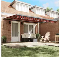vidaXL Markise Einziehbar Orange und Braun 4x3 m Stoff und Aluminium