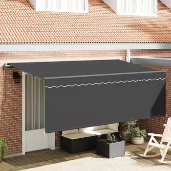 vidaXL Einziehbare Markise Anthrazit 350x200cm (3329660)