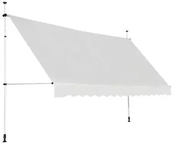 Costway Klemmmarkise 395cm breit, h&ouml;henverstellbar 200-300cm, Beige (OP70315BE)