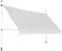 Costway Klemmmarkise 395cm breit, höhenverstellbar 200-300cm, Beige (OP70315BE)