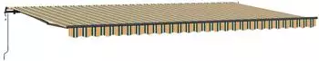 vidaXL Ausziehbare Markise Gr&uuml;n/Gelb 600x350cm (3331803)