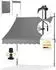 Sol Royal Klemmmarkise 1 5m ohne Bohren SolVision BM3 Anthrazit