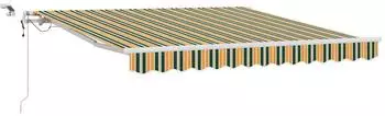 vidaXL Markisenstoff Gr&uuml;n/Gelb 350x250cm Polyester