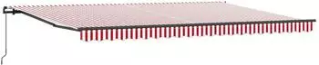 vidaXL Einziehbare Markise rot/wei&szlig; gestreift 500x300cm (3331265)