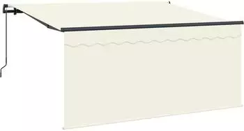 vidaXL Einziehbare Markise Creme 300 x 200 cm Polyester und Aluminium