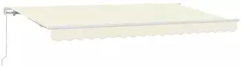vidaXL Einziehbare Markise Manuell Creme 350x200cm Stoff (3329627)
