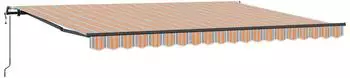 vidaXL Einziehbare Markise mehrfarbig 450x350cm, Stoff und Aluminium