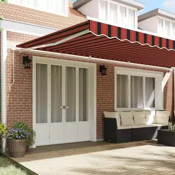 vidaXL Einziehbare Markise Orange und Braun 600 x 300 cm