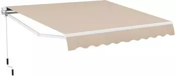 Costway Gelenkarmmarkise 360x300cm mit Kurbel, Beige (OP70564BE)