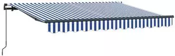 vidaXL Einziehbare Markise Manuell Blau 250x200cm Stoff (3329352)