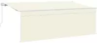 vidaXL Ausziehbare Markise Creme 350 x 200 cm Polyester und Aluminium