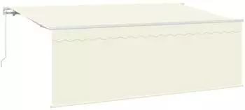 vidaXL Einziehbare Markise creme 350x200cm Polyester/Aluminium (3329640)