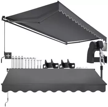 TecTake Ornella 300 x 250 x 41 cm Uv Best&auml;ndig Dunkelgrau