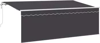 vidaXL Einziehbare Markise Anthrazit 350x200cm