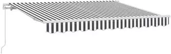 vidaXL Einziehbare Markise manuell, anthrazit, 250x200cm (3329393)