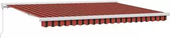 vidaXL Ausziehbare Markise rot und schwarz 450x300cm (3330887)
