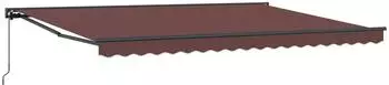 vidaXL Markisenrahmen 450x300cm, Polyester mit PU-Beschichtung, braun