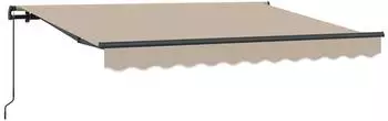 vidaXL Einziehbare Markise Manuell Beige 250x200cm Stoff