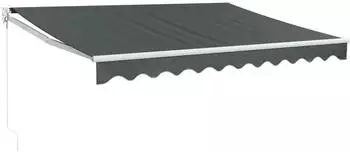 vidaXL Einziehbare Markise 3x2,5m Stoff und Aluminium Anthrazit (3154436)