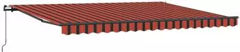 vidaXL Ausziehbare Markise orange und braun 450x300cm
