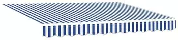 vidaXL Markisenersatzstoff blau/wei&szlig; 2,5x2m Polyester (42000372)