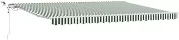 vidaXL Markisenstoff 450x300cm Polyester gr&uuml;n-wei&szlig;
