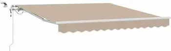 vidaXL Einziehbare Markise beige 350x250cm Polyester