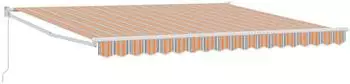 vidaXL Einziehbare Markise manuell, mehrfarbig, 400x300cm