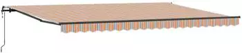 vidaXL Ausziehbare Markise mehrfarbig 500x350cm, Stoff und Aluminium