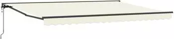 vidaXL Markisenrahmen 450x300cm Polyester mit PU-Beschichtung, creme