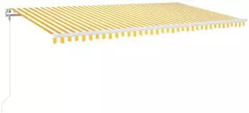 vidaXL Automatische Markise mit LED & Windsensor 600x300cm gelb/weiß
