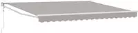 vidaXL Ausziehbare Markise Hellgrau 400 x 300 cm Polyester und Metall