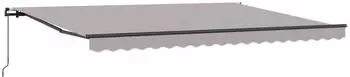 vidaXL Ausziehbare Markise hellgrau 450x350cm (3331149)