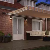 vidaXL Ausziehbare Markise Mehrfarbig 500 x 350 cm Stoff und Aluminium