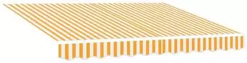 vidaXL Markisenersatzstoff gelb und wei&szlig; 2,5x2m Polyester (42000400)