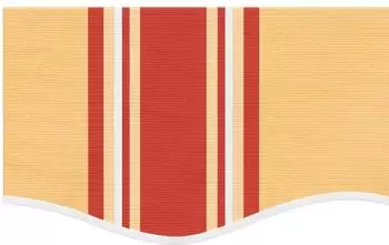 vidaXL Markisenvolant Ersatzstoff gestreift gelb-orange 4m (367794)