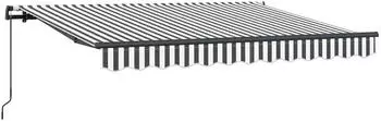 vidaXL Einziehbare Markise manuell, anthrazit, 250x200cm (3329394)