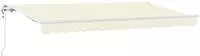 vidaXL Ausziehbare Markise Creme 350 x 200 cm Stoff