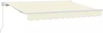 vidaXL Einziehbare Markise creme 300x200cm, Stoff (3329483)