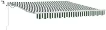 vidaXL Markisenstoff gr&uuml;n und wei&szlig; 350x250cm Polyester
