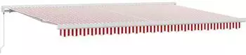 vidaXL Ausziehbare Markise rot und wei&szlig; 500x300cm (3331273)